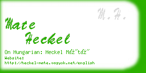 mate heckel business card